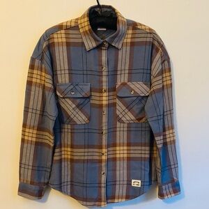 Brixton Blue and Brown Plaid Shirt